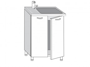 2.60.2мн Шкаф-стол на 600мм под накладную мойку с 2-мя дверцами в Соликамске - solikamsk.magazin-mebel74.ru | фото