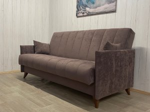 Диван Престиж-3 НПБ, велюр Sensey Dusty plum в Соликамске - solikamsk.magazin-mebel74.ru | фото