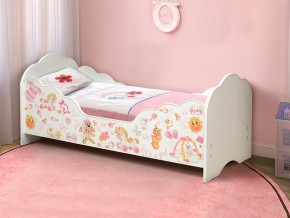 Кровать детская с бортом Малышка №4 600*1400 белая в Соликамске - solikamsk.magazin-mebel74.ru | фото