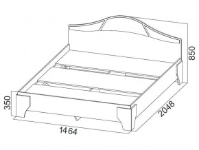 Кровать двойная (Без матраца 1,4*2,0) в Соликамске - solikamsk.magazin-mebel74.ru | фото