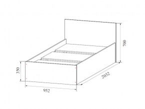 Кровать одинарная (Без матраца 0,9*2,0) в Соликамске - solikamsk.magazin-mebel74.ru | фото