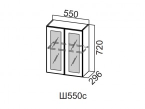 Ш550с/720 Шкаф навесной 550/720 (со стеклом) в Соликамске - solikamsk.magazin-mebel74.ru | фото