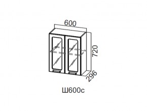 Ш600с/720 Шкаф навесной 600/720 (со стеклом) в Соликамске - solikamsk.magazin-mebel74.ru | фото