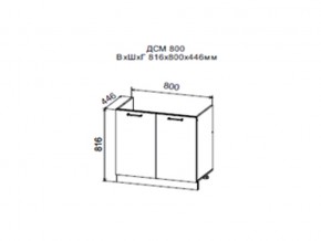 Шкаф нижний ДСМ800 под мойку в Соликамске - solikamsk.magazin-mebel74.ru | фото